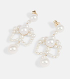 Sophie Bille Brahe - Grand Chateau de Perles 14kt gold earrings with pearls