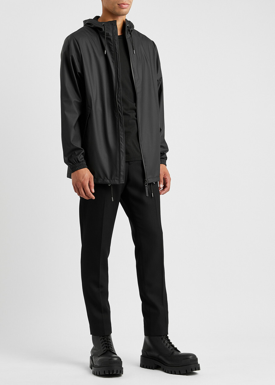 Rains Storm Breaker Rubberised Raincoat Black
