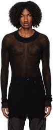 Rick Owens Black Raw Sweater