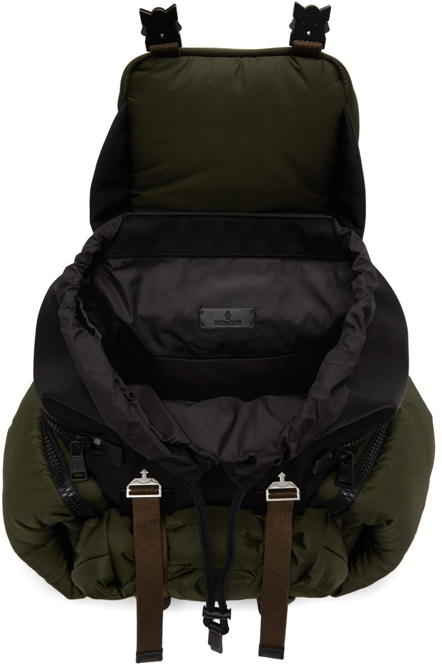 Moncler Green Black Satin Area Backpack Moncler