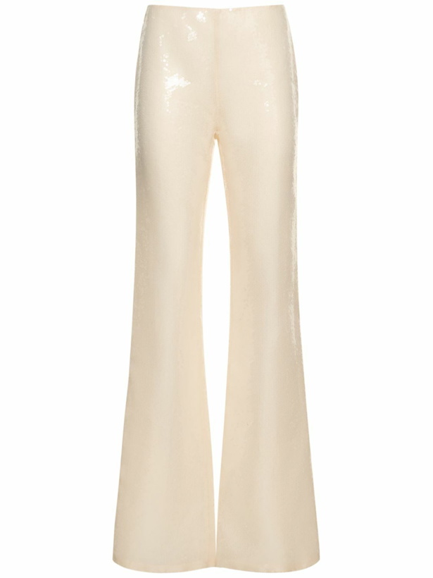 Photo: ALBERTA FERRETTI Sequined High Rise Flared Pants