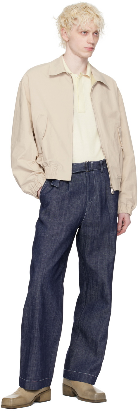 LE17SEPTEMBRE Off-White Oversized Bomber Jacket LE17SEPTEMBRE