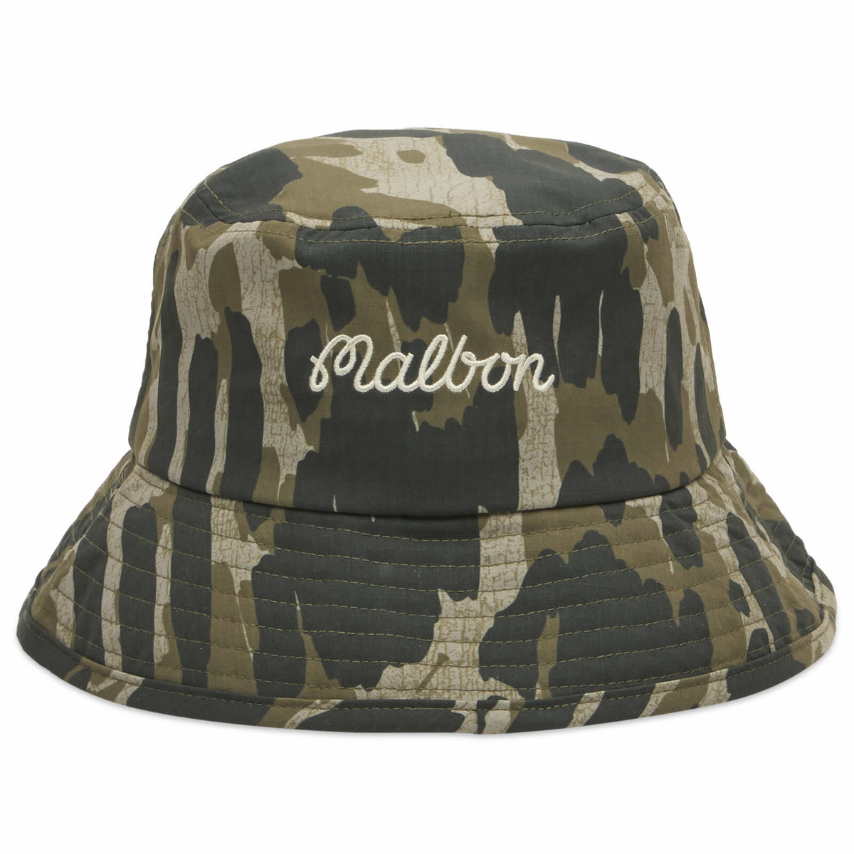 Malbon Men's Tour Divot Camo Bucket Hat in Bark Camo