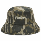 Malbon Men's Tour Divot Camo Bucket Hat in Bark Camo