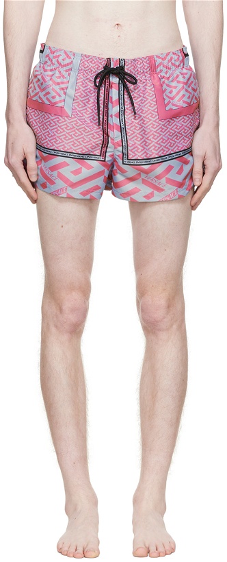 Photo: Versace Underwear Pink Polyester Swim Shorts