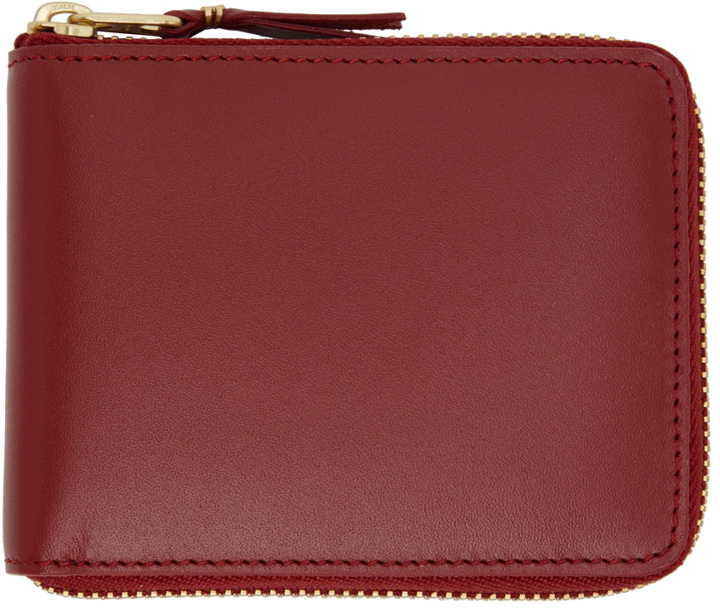 Photo: COMME des GARÇONS WALLETS Red Leather Classic Zip Wallet