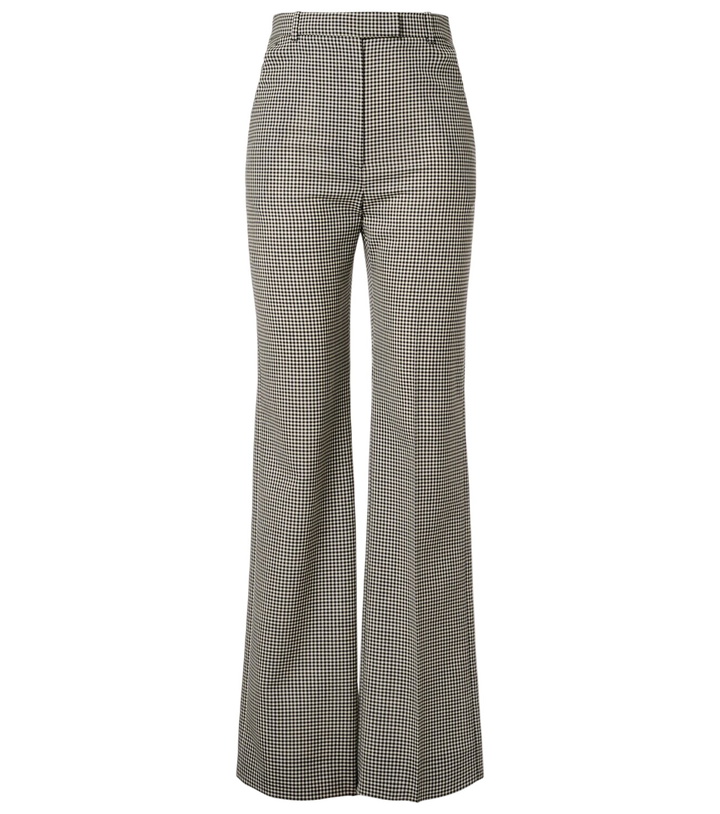 Photo: McQueen Gingham wool wide-leg pants