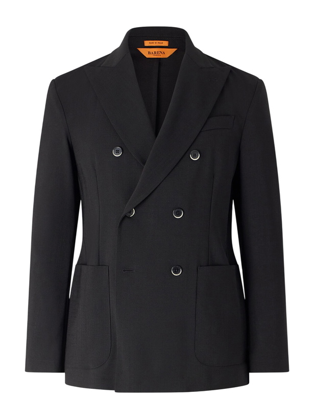 Photo: Barena - Double-Breasted Virgin Wool Suit Jacket - Black