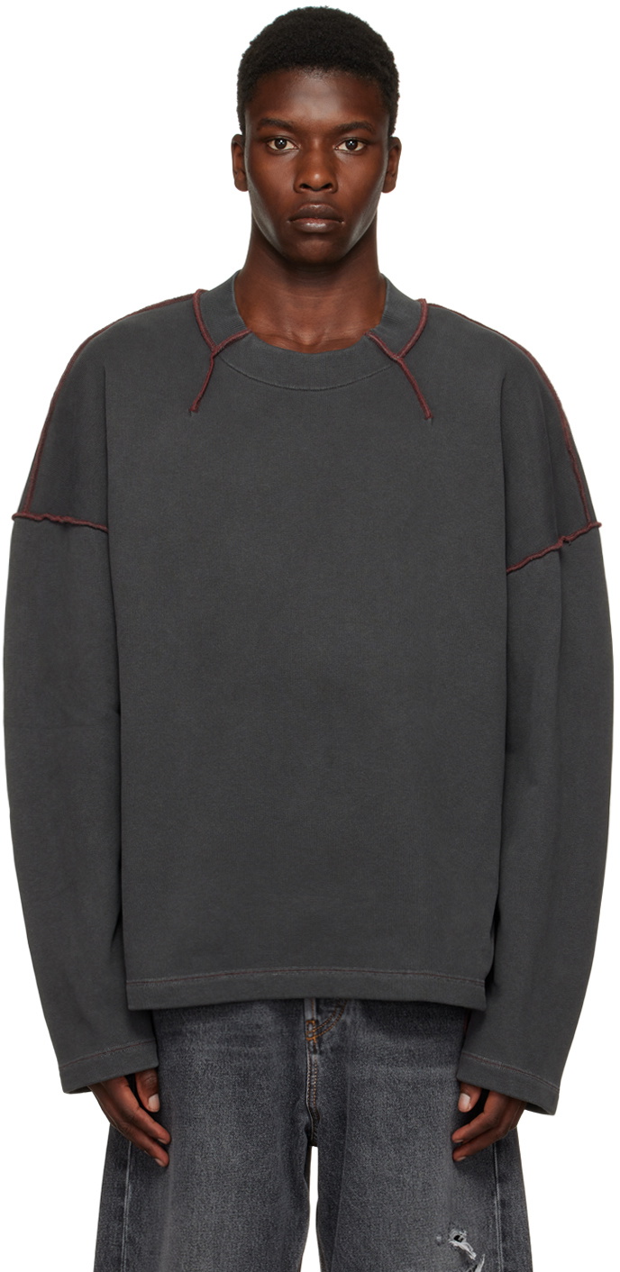 Diesel Gray S-Molock Long Sleeve T-Shirt Diesel