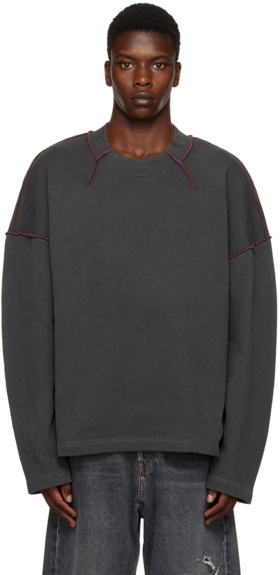 Photo: Diesel Gray S-Molock Long Sleeve T-Shirt