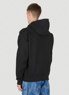 Logo Embroidered Hooded Sweatshirt in Black