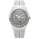 END. x Timex Men's Q Series ‘Warp’ Watch in Stainless Steel/Grey 