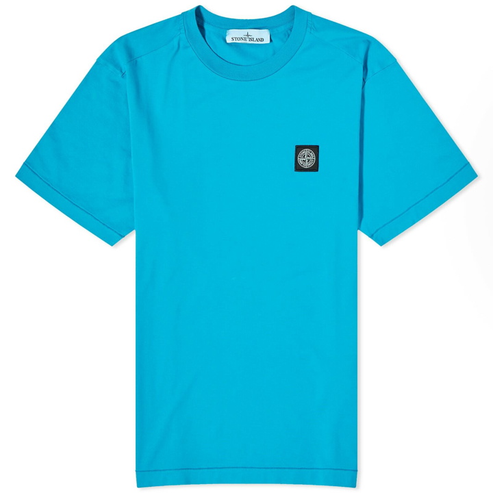 Photo: Stone Island Men's Patch T-Shirt in Turquoise