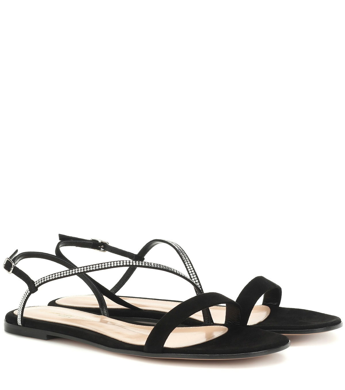 Gianvito Rossi - Manhattan embellished suede sandals