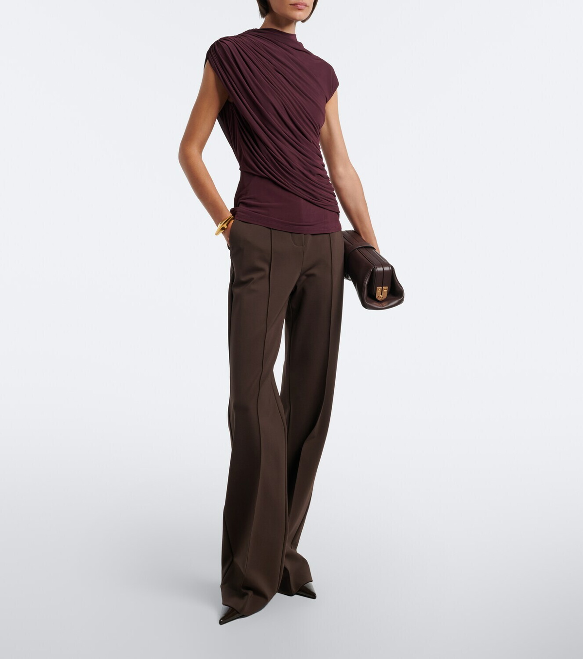 Tove Khari draped jersey top