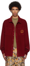 drew house Burgundy Embroidered Shirt
