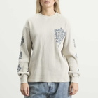 YESEYESEE Women's Y.E.S Stamp Waffle Long Sleeve in Ecru