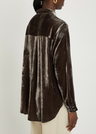 Eileen Fisher Velour Shirt Brown