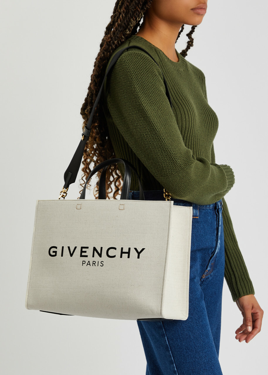 Givenchy G-Tote Medium Logo Canvas bag - Beige - One Size