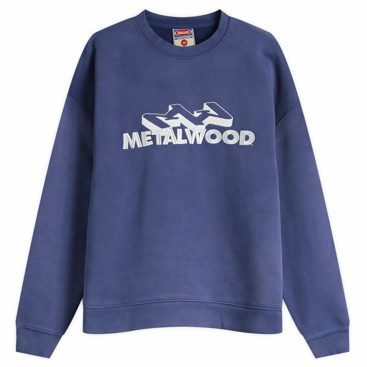 Photo: Metalwood Studio Men's Mountaineer Crew Sweatshirt in Navy