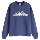 Metalwood Studio Men's Mountaineer Crew Sweatshirt in Navy