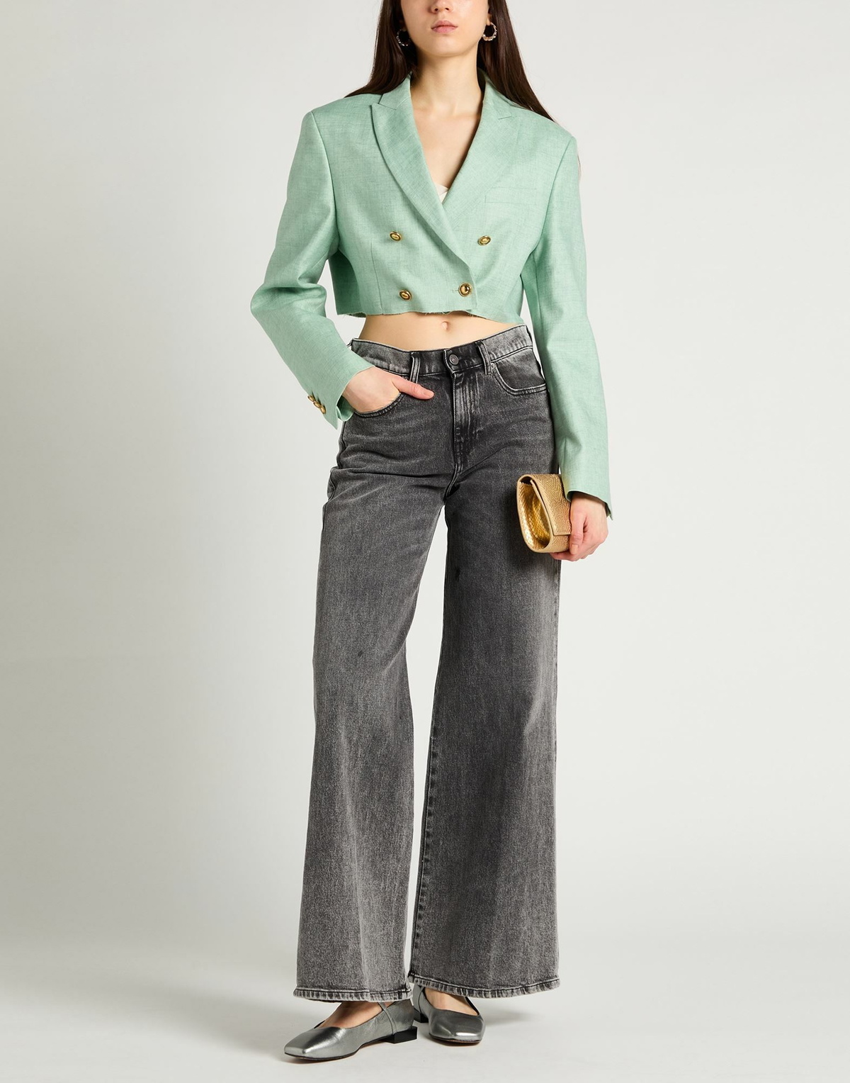 Palm Angels Womens Blazer Light in Green