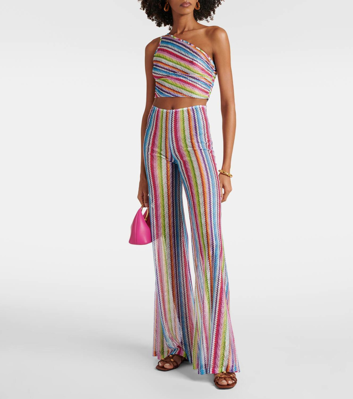Missoni Zigzag high-rise flared pants Missoni