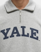 Les Deux Yale Logo Half Zip Sweatshirt Grey Half Zips