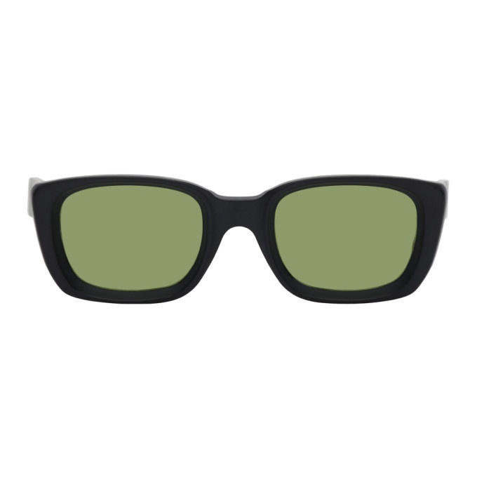 Photo: RETROSUPERFUTURE Black Lira Rectangle Sunglasses