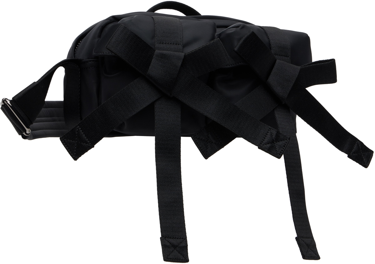 Simone Rocha Black Beaded Classic Bow Crossbody Bag
