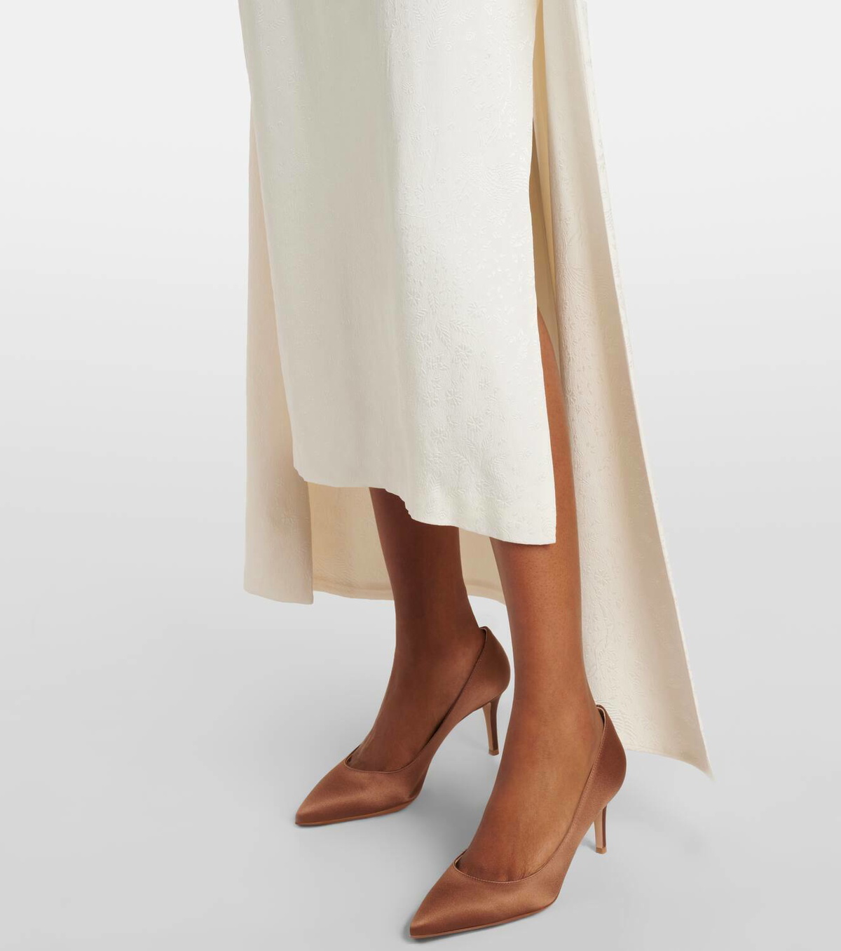 Markarian Felice caped jacquard midi dress