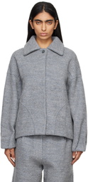 Deiji Studios Gray Boiled Wool Coat