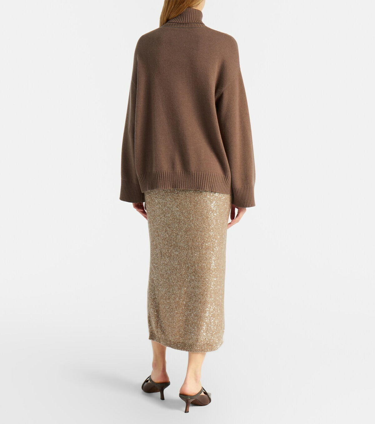 Brunello Cucinelli Lamé pencil skirt