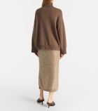 Brunello Cucinelli Lamé pencil skirt