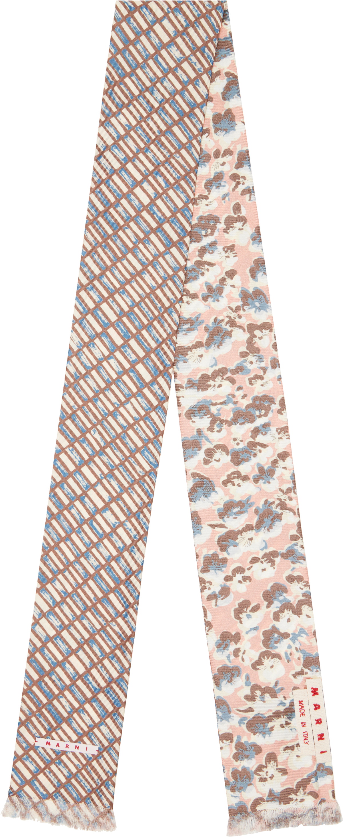 Marni Multicolor Contrast Prints Scarf