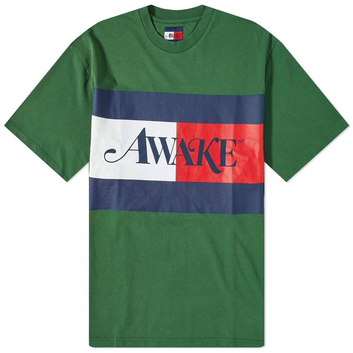 Photo: Tommy Jeans x Awake NY Flag T-Shirt in Aviator Green