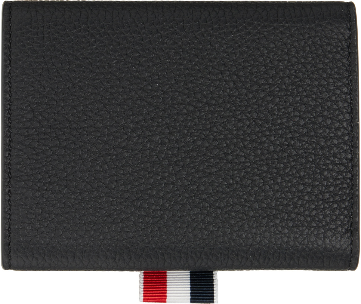 Thom Browne Black Soft Pebble Grain Trifold Wallet
