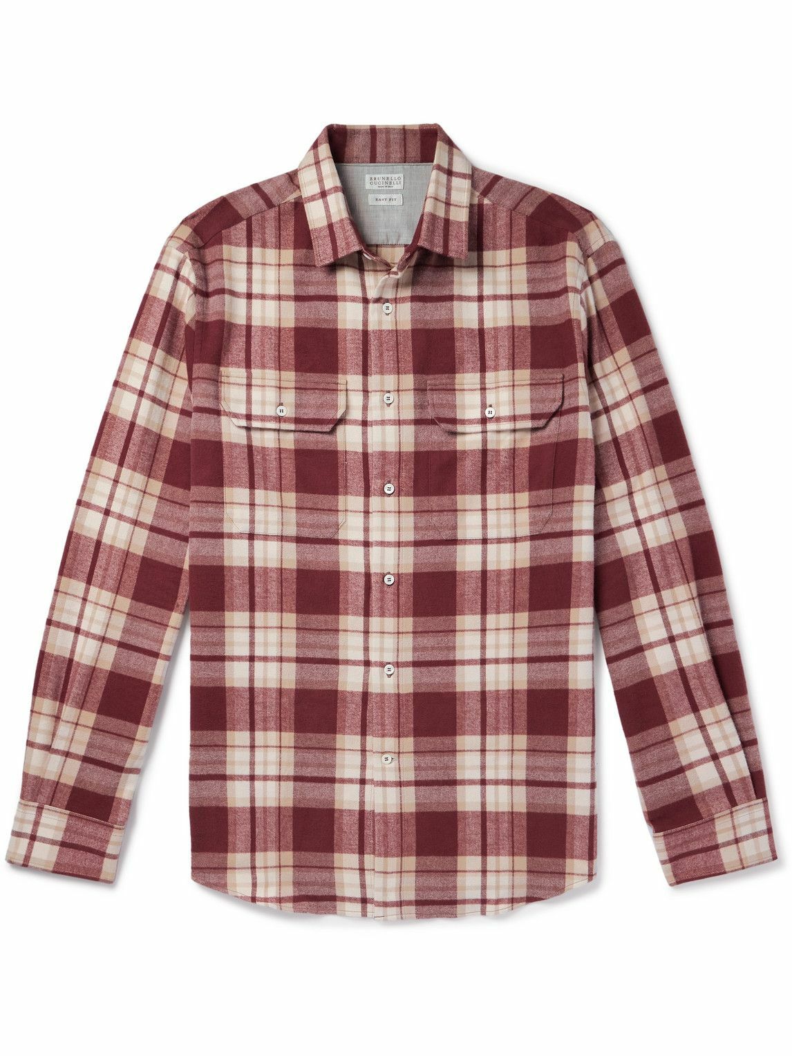 Brunello Cucinelli - Checked Cotton-Flannel Shirt - Red Brunello Cucinelli