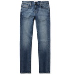 FRAME - L'Homme Skinny-Fit Distressed Stretch-Denim Jeans - Men - Blue