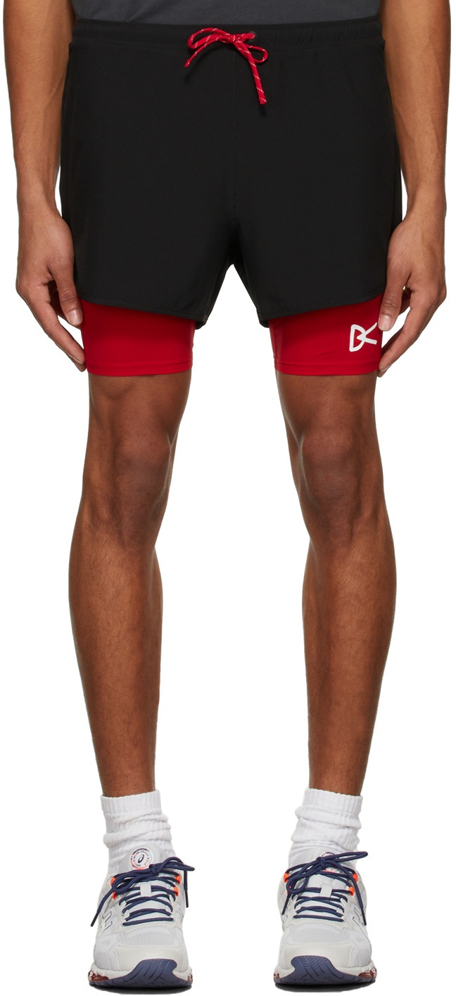 District Vision Black & Red Aaron Layered Shorts District Vision