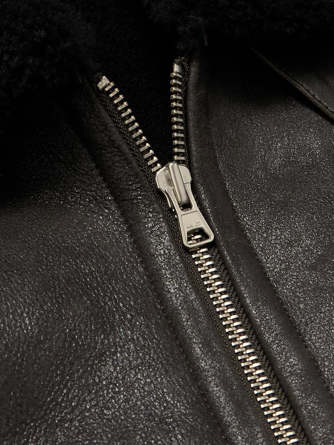 NN07 - Atkinson 8173 Shearling Bomber Jacket - Black