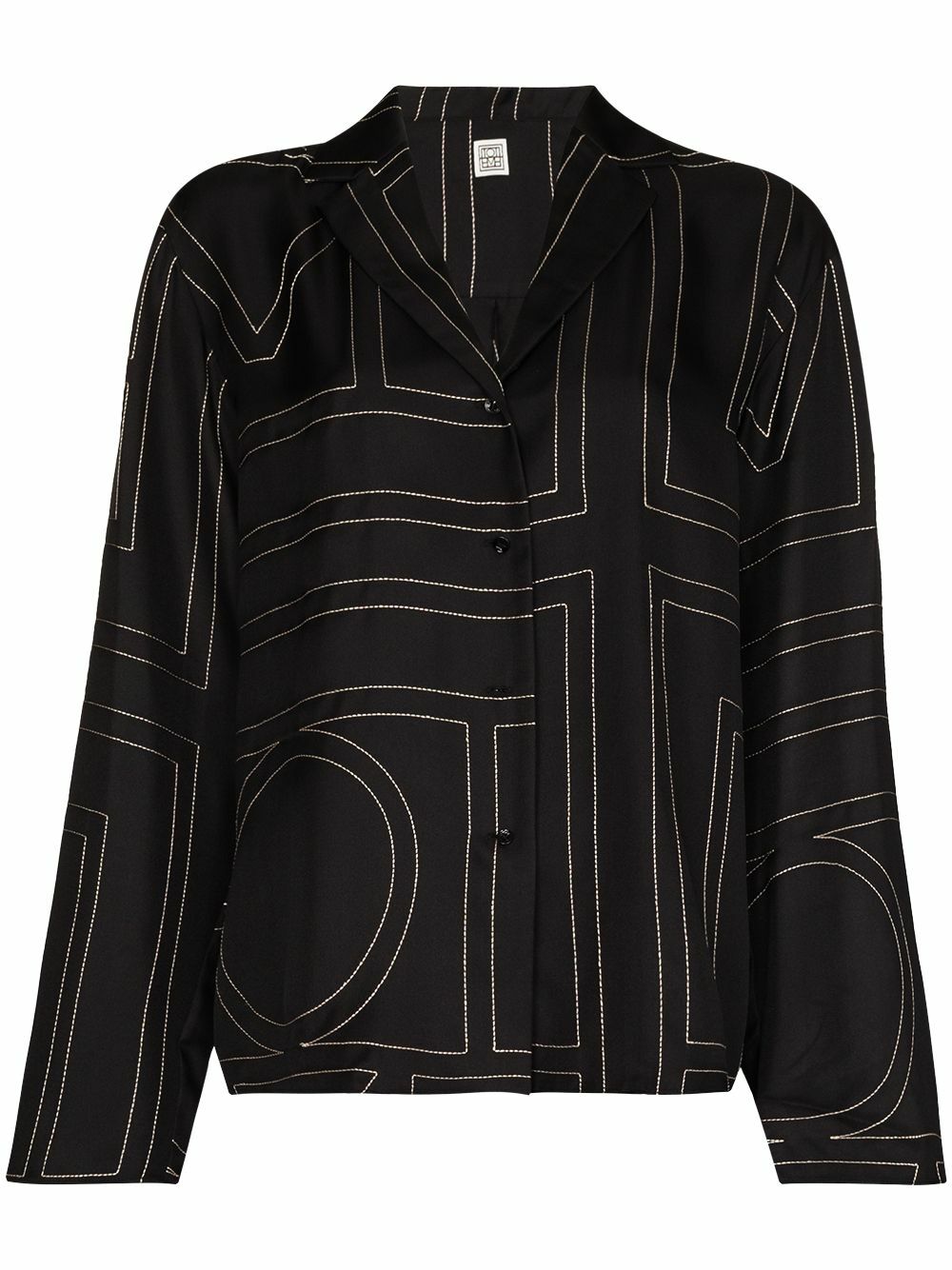 TOTEME - Monogram Silk Pyjama Shirt Toteme