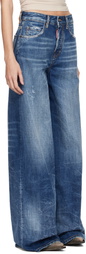 Dsquared2 Blue Medium Reflective Lake Wash Traveller Jeans