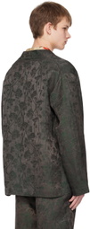 UMA WANG Green & Brown Jester Jacket