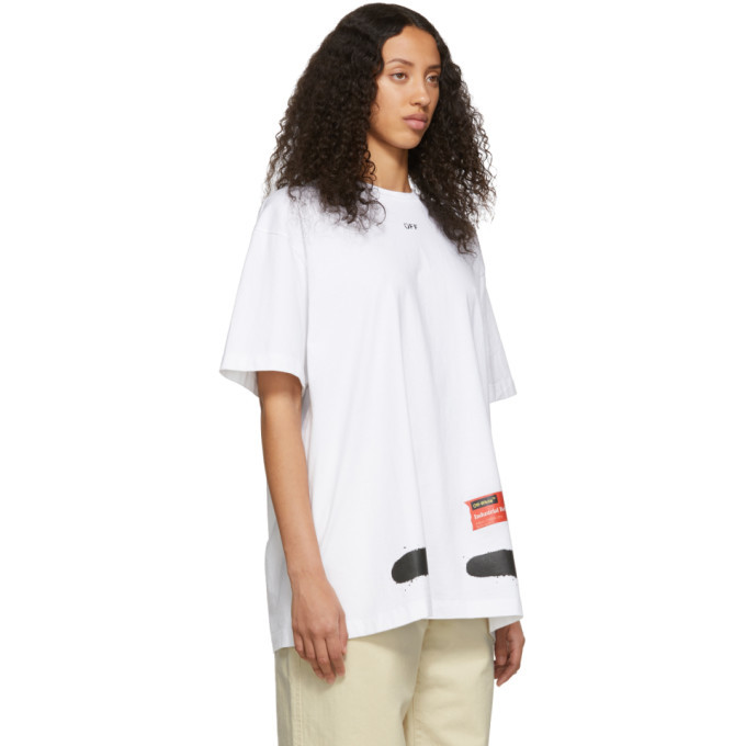 Off white diag outlet spray tee