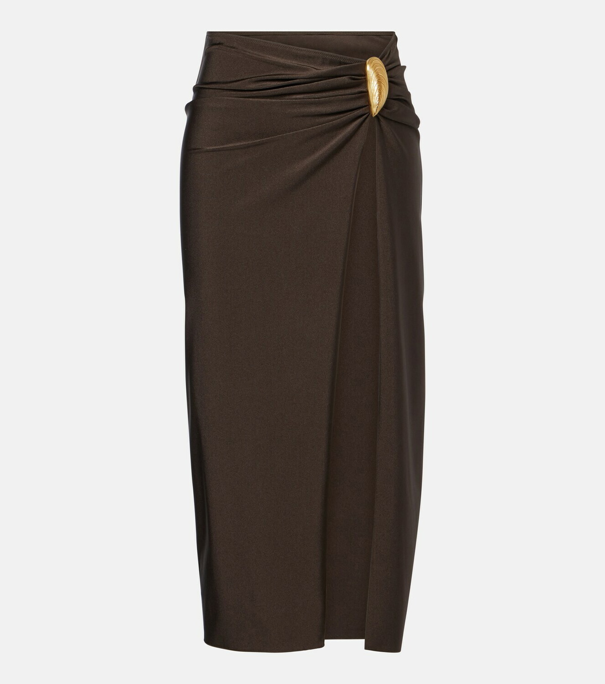 Simkhai Eiana appliqué ruched midi skirt