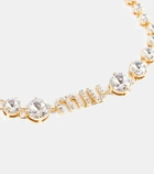 Miu Miu Logo crystal-embellished necklace
