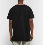 Rhude - Distressed Printed Cotton-Jersey T-Shirt - Men - Black