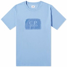 C.P. Company Men's Label Logo T-Shirt in Riviera