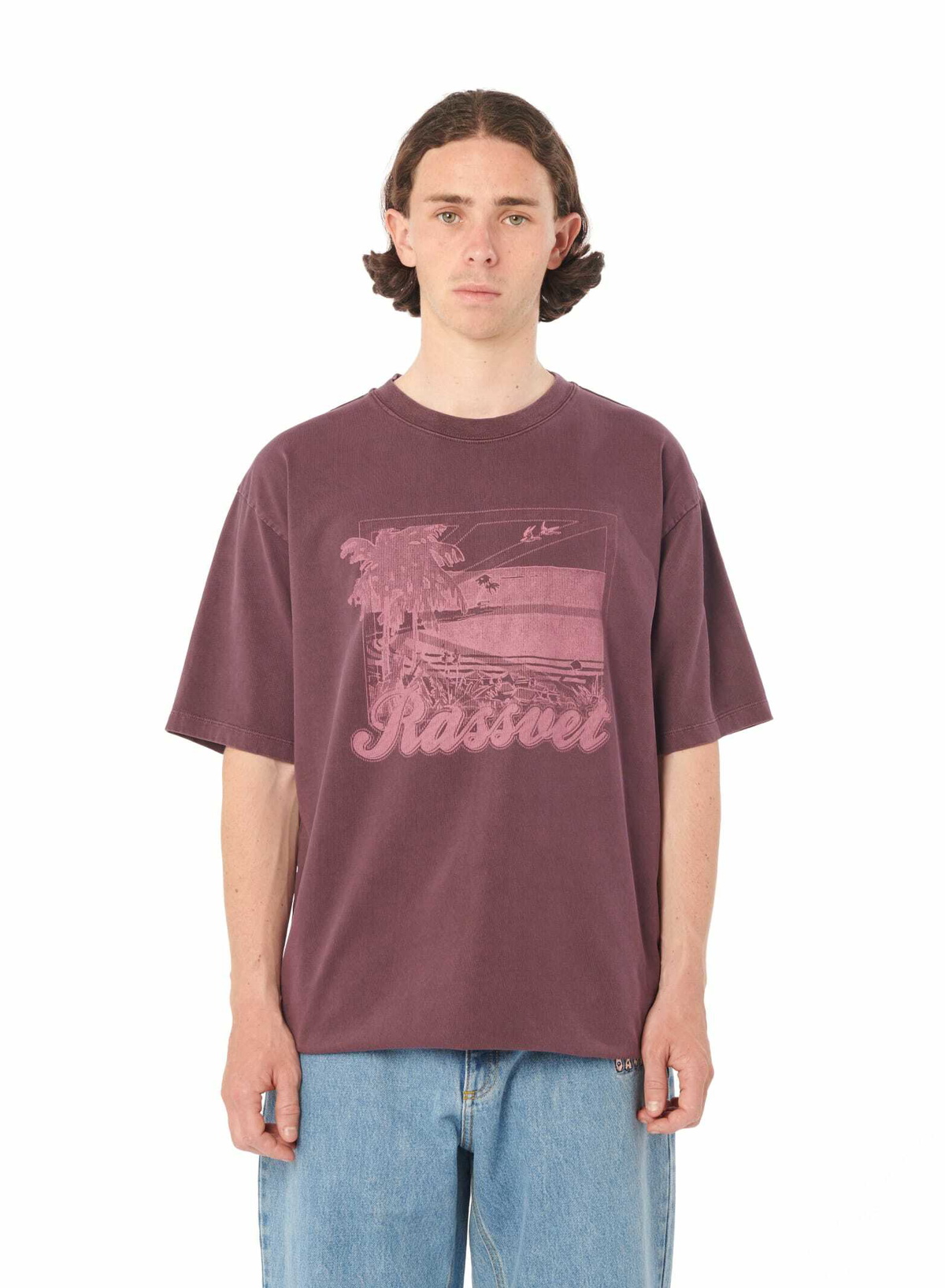 Tシャツ・カットソー RASSVET KYLER DAWN TEE SHIRT KNIT (49772) Rassvet Kyler Dawn T-Shirt in Multicolor | SVD USA